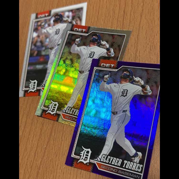 Gleyber Torres Purple Parallel + Rainbow + Regular (Limited to 250 copies worldwide) 3枚