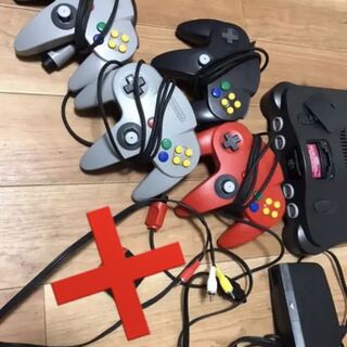 任天堂64の本体　コントローラー4本　ソフト10本セット