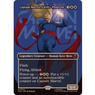 (FOIL)(フルアート)(0354)地球の守護者、キャプテン・マーベル/Captain Marvel, Earth's Protector《英語》【MSH】 1枚