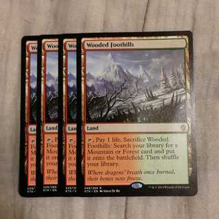 樹木茂る山麓　４枚