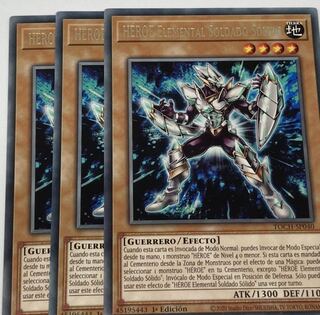 E・HERO ソリッドマン　スペイン語版　EU版　3枚