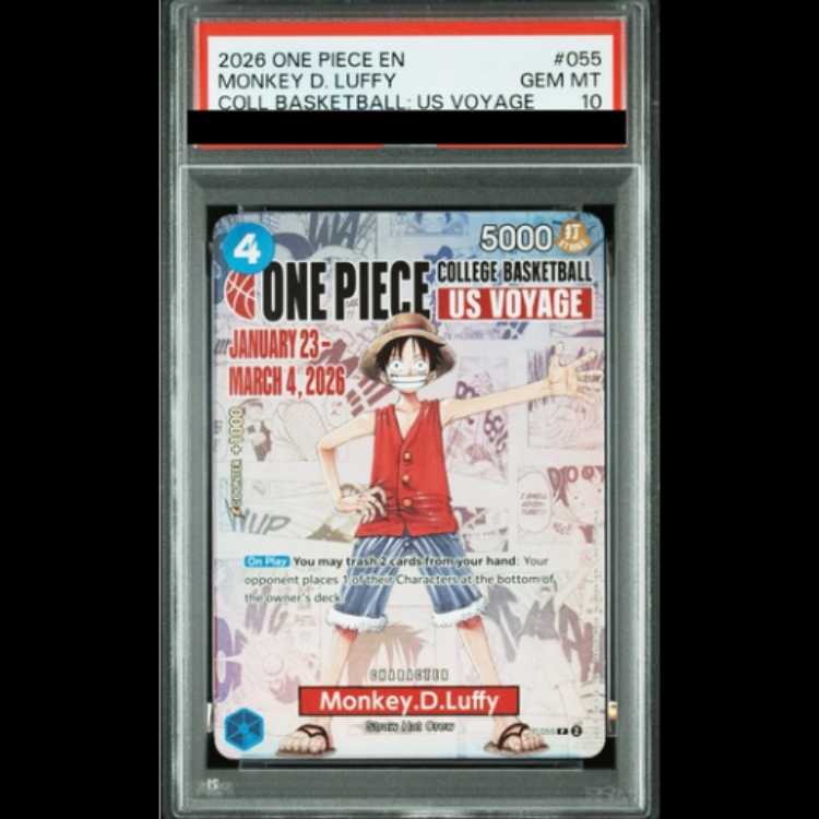 【PSA10】 モンキー・D・ルフィ 《英語版》 (COLLEGE BASKETBALL US VOYAGE) [P] {P-055} 1枚