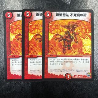 爆流忍法 不死鳥の術3枚＋傷ひどい1枚（おまけ）