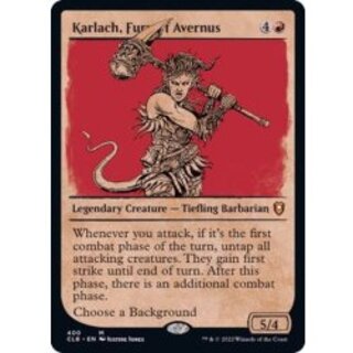 (FOIL)(ショーケース枠)アヴェルヌスの憤怒、カーラック/Karlach, Fury of Avernus《英語》【CLB】 1