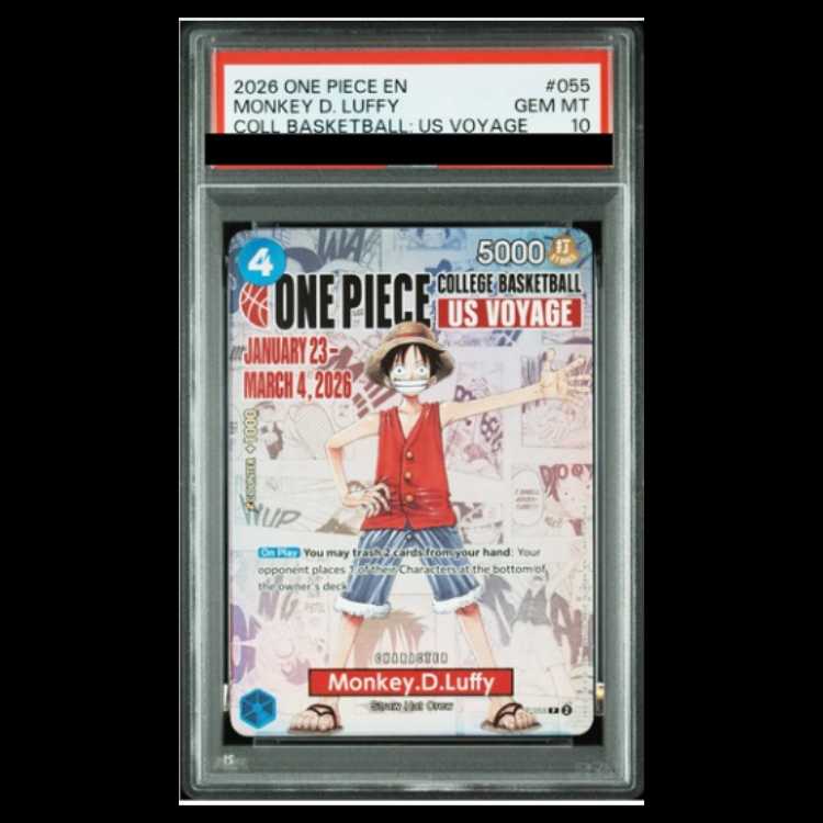 【PSA10】 モンキー・D・ルフィ 《英語版》 (COLLEGE BASKETBALL US VOYAGE) [P] {P-055} 1枚