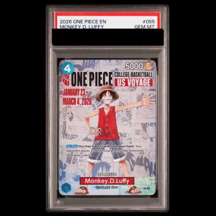 [PSA10] Monkey D. Luffy (English Version) COLLEGE BASKETBALL US VOYAGE  P-055 1枚