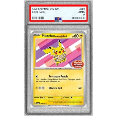 [*Condition: Poor / PSA 10 Certified] Pikachu Batik Shirt (Pink Pikachu Print) [P] {190/SV-P} 1枚