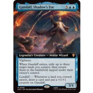 (フルアート)影の仇敵、ガンダルフ/Gandalf, Shadow's Foe《英語》【HOC】 1枚