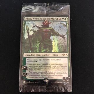 MTG Nissa, Who Shakes the World Stained Glass foil