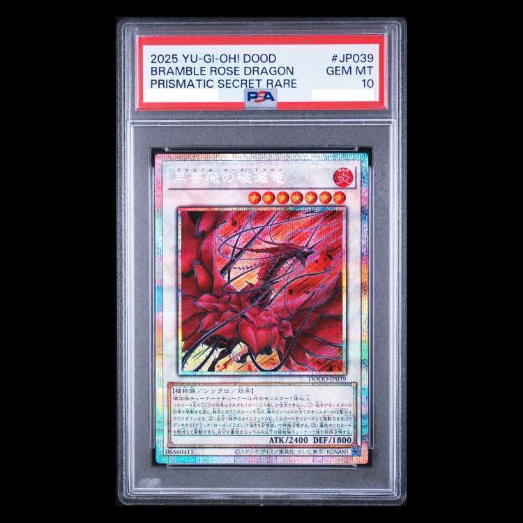 [PSA10] Black Rose Ruination Dragon - Prismatic Secret Rare DOOD-JP039 1枚