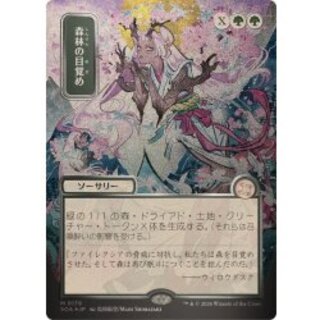 (Silver Scroll FOIL) (Japan-Exclusive Art) Forest: Awaken the Woods 《Japanese》 [SOA] 1枚