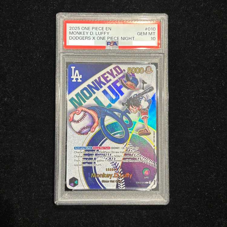 PSA10] Monkey D. Luffy (English Version / Dodgers) PROMO EB02-010 1枚
