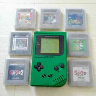 初代ゲームボーイ ブラザーズ 本体 グリーン ソフト8セット 送料無料 貴重品