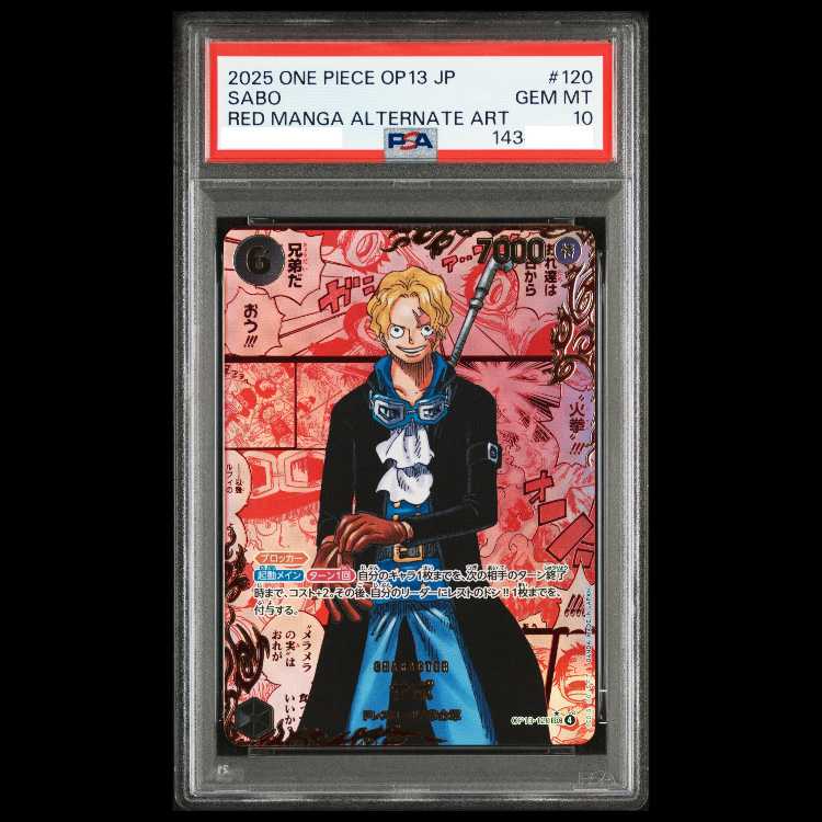 [PSA10] Sabo (Parallel) (Red Super Parallel) (Comic Parallel / Komipara / Manga Background) P-SEC OP13-120 1枚