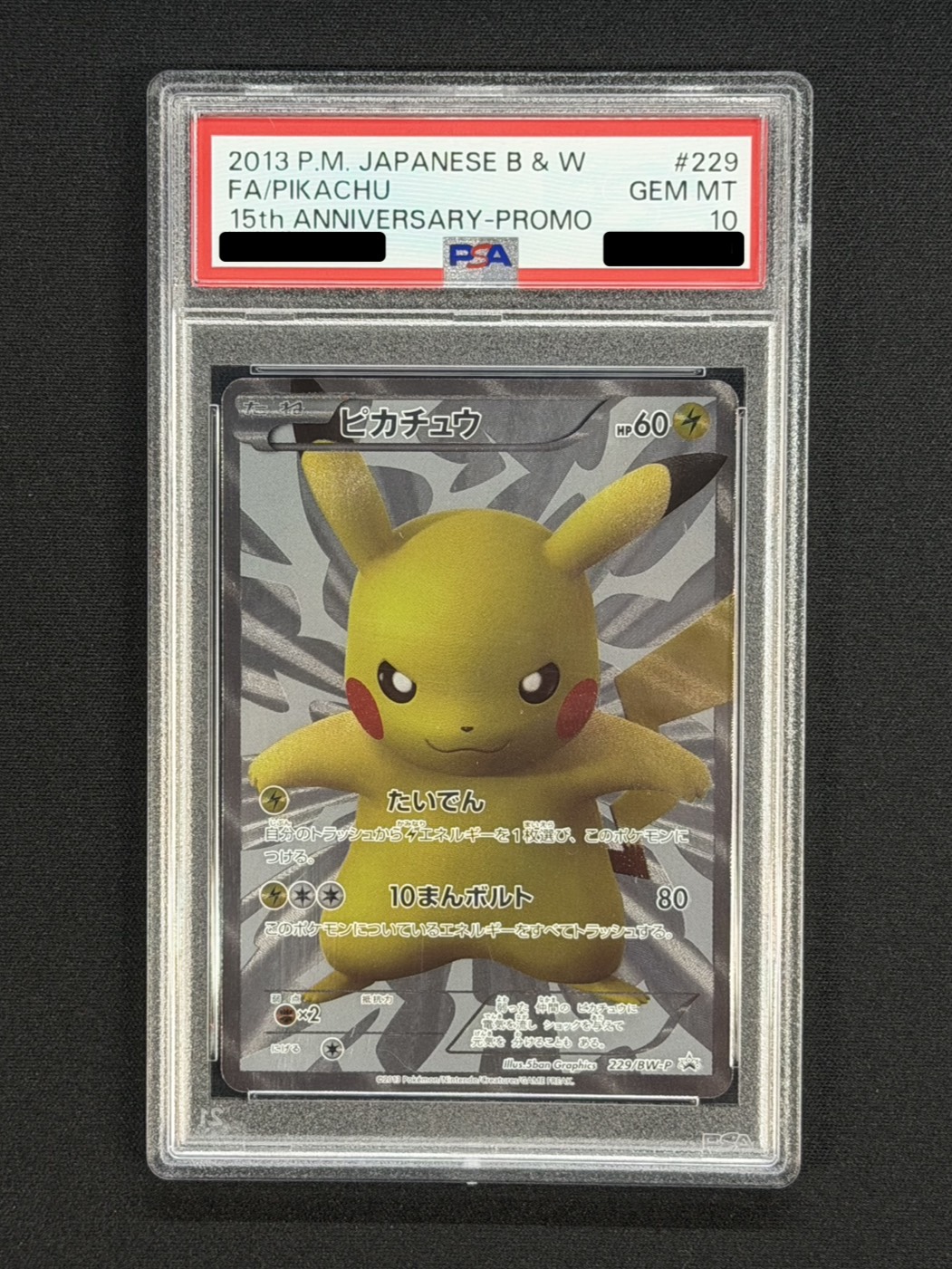 [PSA10 Graded] Pikachu [P] {229/BW-P} 1枚