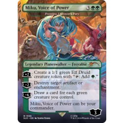 (FOIL)(1598)力ある歌声、ミク/Miku, Voice of Power // ラノワールの憤激、フレイアリーズ/Freyalise, Llanowar’s Fury《英語》【SLD】 1枚