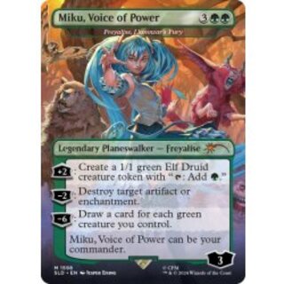 (FOIL)(1598)力ある歌声、ミク/Miku, Voice of Power　//　ラノワールの憤激、フレイアリーズ/Freyalise, Llanowar’s Fury《英語》【SLD】 1枚