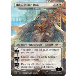 (FOIL)(1585)聖なる歌姫、ミク/Miku, Divine Diva　//　エルズペス・ティレル/Elspeth Tirel《英語》【SLD】 1枚