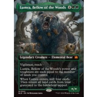 [EX](フルアート)(0342)森の轟き、ルムラ/Lumra, Bellow of the Woods《英語》【BLB】 1枚