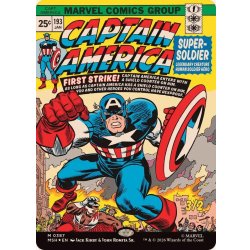 (FOIL) (Full Art) (0387) Captain America, Super-Soldier 《English》 [MSH] 1枚