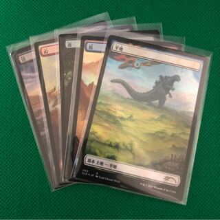 基本地形 foil 5枚セット The Godzilla Lands 5枚 (Used) （1378326895 SLD ゴジラ 基本土地 secret lair 5枚 FOIL セット