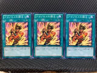 【ぽぽたん】遊戯王 9764 アマゾネスの闘志 3枚 ノーマル