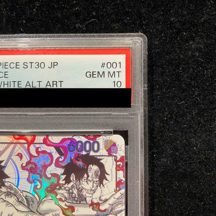 【PSA10】ルフィ&エース(パラレル/白黒版) P-L ST30-001 1枚