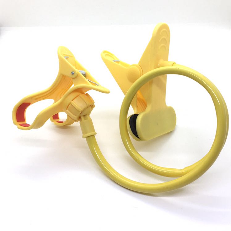 スマホ用 フレキシブルアーム 黄色 スマホホルダー フレキシブルスマホクリップ