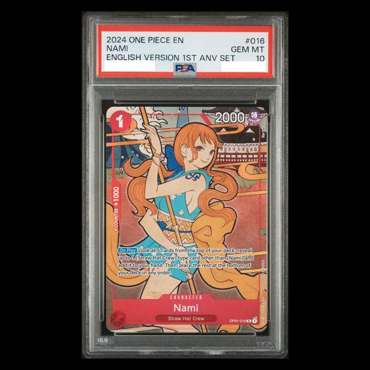 【PSA10】ナミ 1st anniversary set 英語版 R OP01-016 1枚