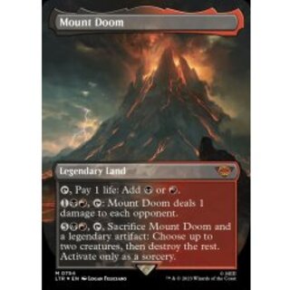 [EX+](サージFOIL)(フルアート)滅びの山/Mount Doom《英語》【LTR】 1枚