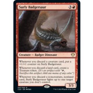 無愛想なアナグマザウルス/Surly Badgersaur《英語》【Commander 2020】 1枚