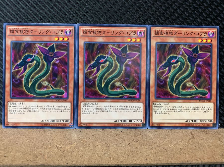 【ぽぽたん】遊戯王 5634 捕食植物ダーリング・コブラ 3枚 ノーマル