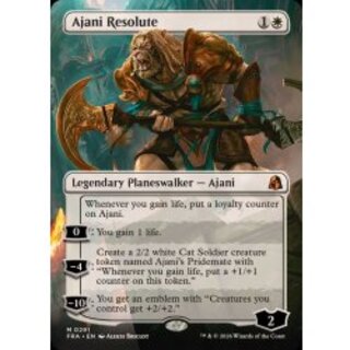 (フルアート)意志堅固なるアジャニ/Ajani Resolute《英語》【FRA】 1枚