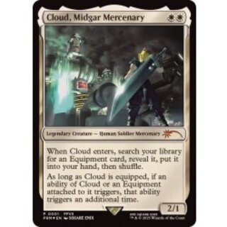 (FOIL)ミッドガルの傭兵、クラウド/Cloud, Midgar Mercenary《英語》【PRM】 1枚