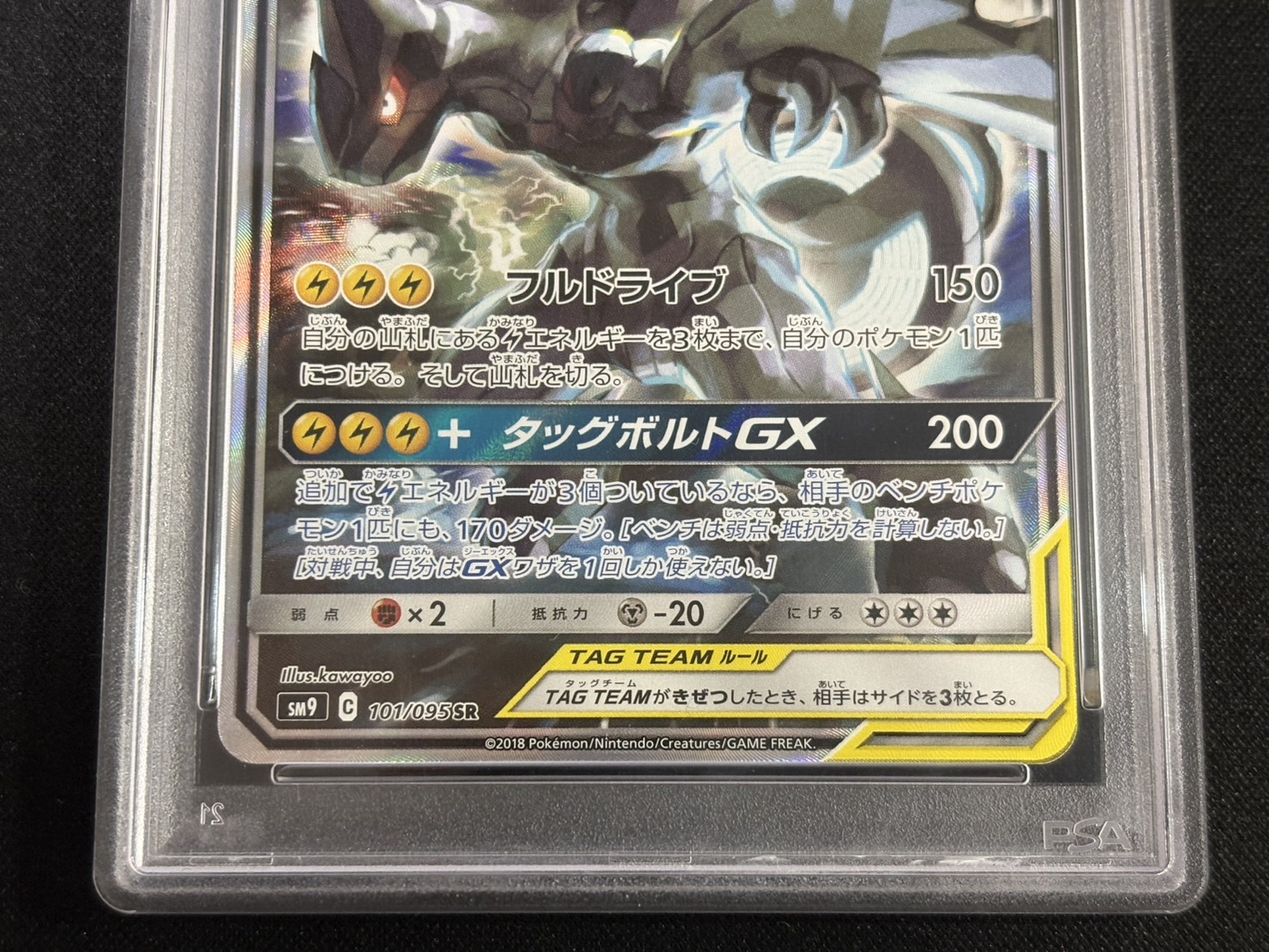 〔PSA10鑑定済〕ピカチュウ＆ゼクロムGX(SA)【SR】{101/095} 1枚