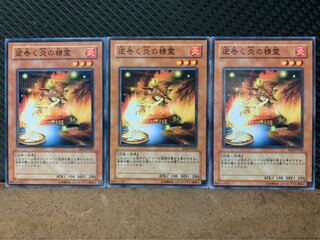 【ぽぽたん】遊戯王 529 逆巻く炎の精霊 3枚 ノーマル