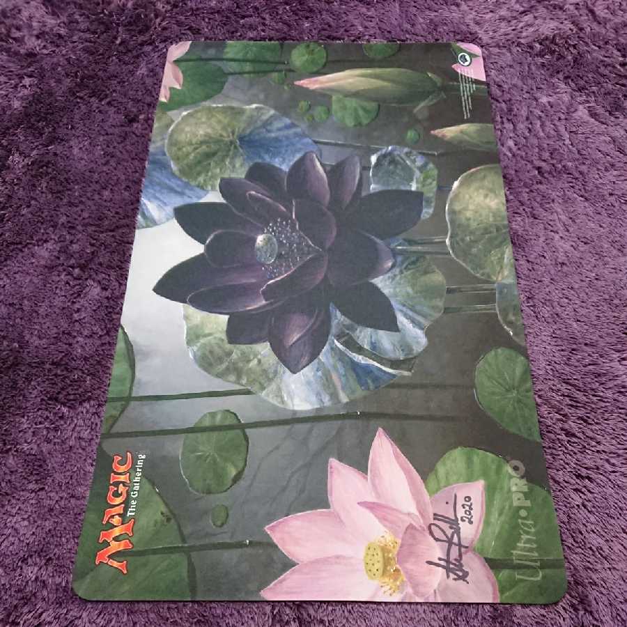 プレイマット Black Lotus Chris Rahn サイン入り