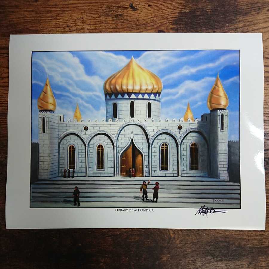 《Library of Alexandria》Markサイン入プリント/複製原画