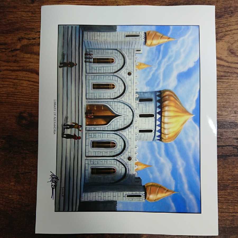 《Library of Alexandria》Markサイン入プリント/複製原画