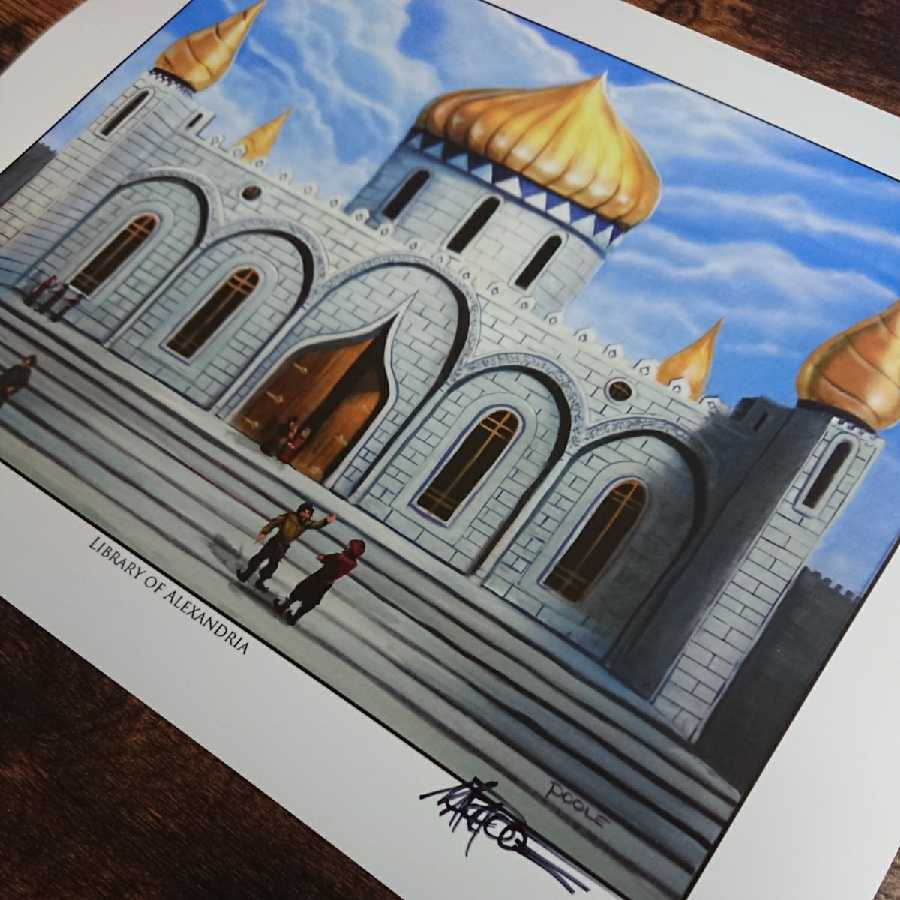 《Library of Alexandria》Markサイン入プリント/複製原画