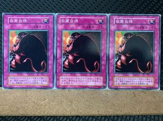 【ぽぽたん】遊戯王 6694 自業自得 3枚 ノーマル