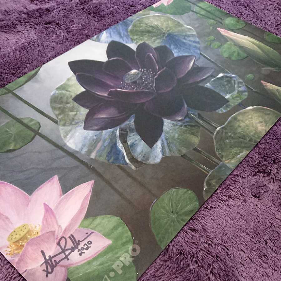 Playmat signed by Steven Belledin, Black Lotus