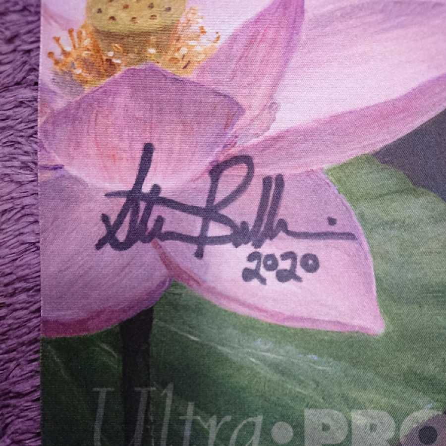 Playmat signed by Steven Belledin, Black Lotus