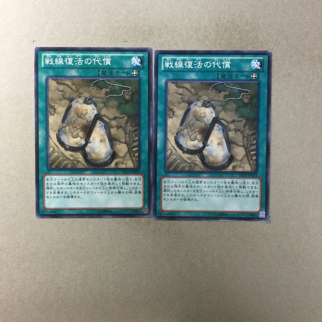 戦線復活の代償　２枚