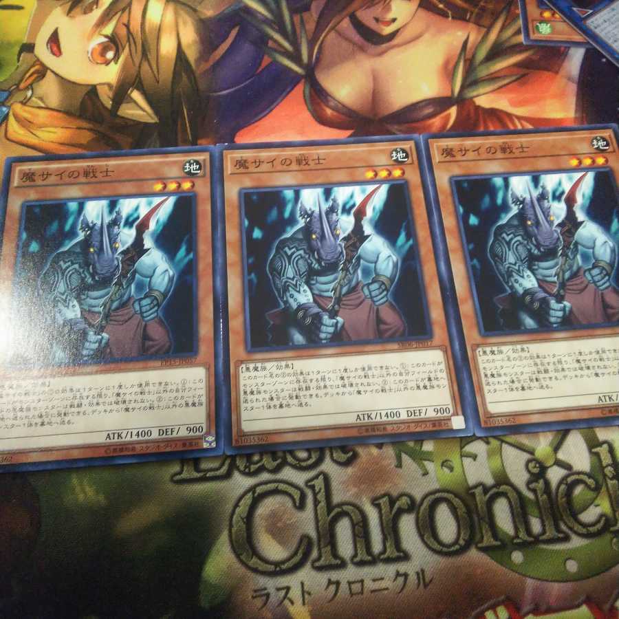魔サイの戦士　3枚