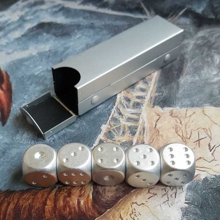 シルバー ダイス 合金 メタリック サイコロ