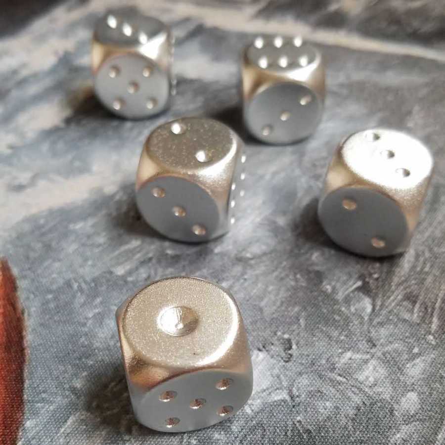 シルバー ダイス 合金 メタリック サイコロ