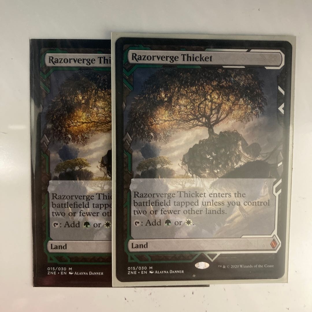 予約済み剃刀境の茂み　英版　ボックストッパー　2枚セット