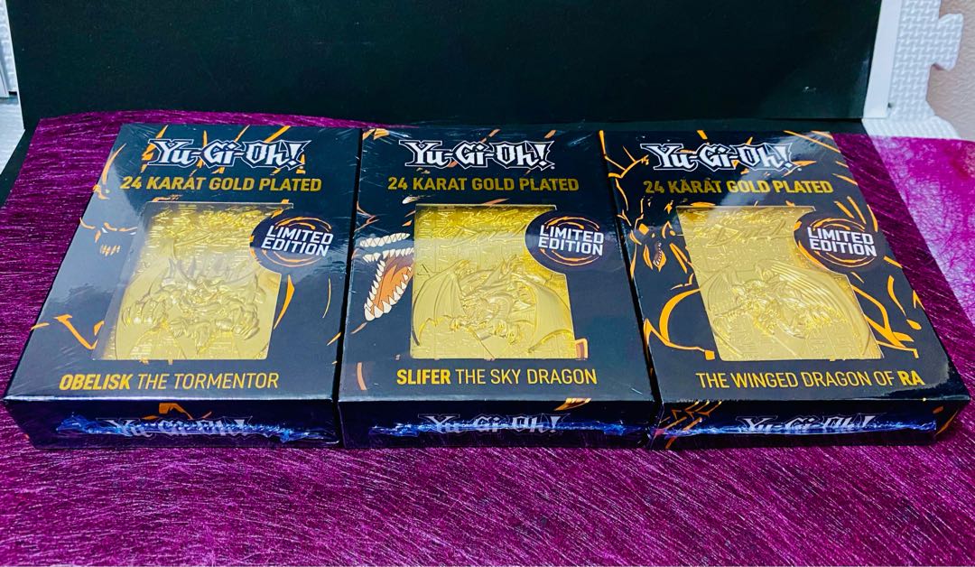【5000個限定】遊戯王英語版 三幻神 24Kメッキ金属製カード
