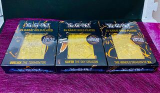 【5000個限定】遊戯王英語版　三幻神　24Kメッキ金属製カード